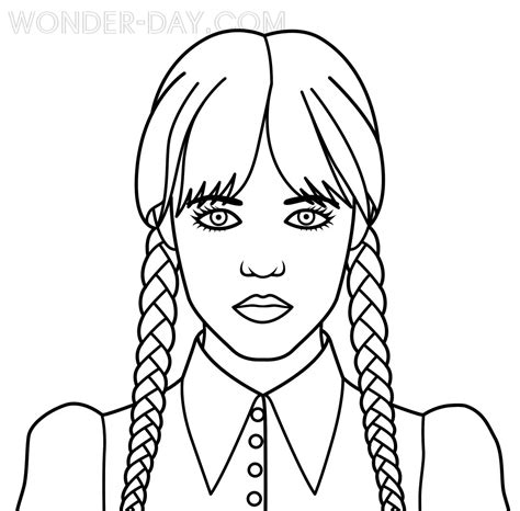 wednesday addams ausmalbilder|Wednesday Addams Coloring Pages (16 Printable。